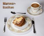 Zum Kaffee ein St&uuml;ck trockenen Kuchen mit leckerem Kaffee