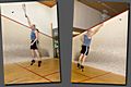 Squash: Vor- und R&uuml;ckhandvolley