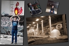 Im Team durfte jeder alles machen: Model, Koffertr&auml;ger, K&ouml;rper-Double und Making Of Fotograf