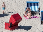 Strandk&ouml;rbe in Gro&szlig;aufnahme ...