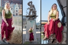 Mittelalterkleid: 1.Hinter Gestr&uuml;p - 2.Vor Hans Albers - 3.Im Stahl