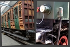 Waggon ohne Au&szlig;enhaut und ein anderer mit Spinnennetz